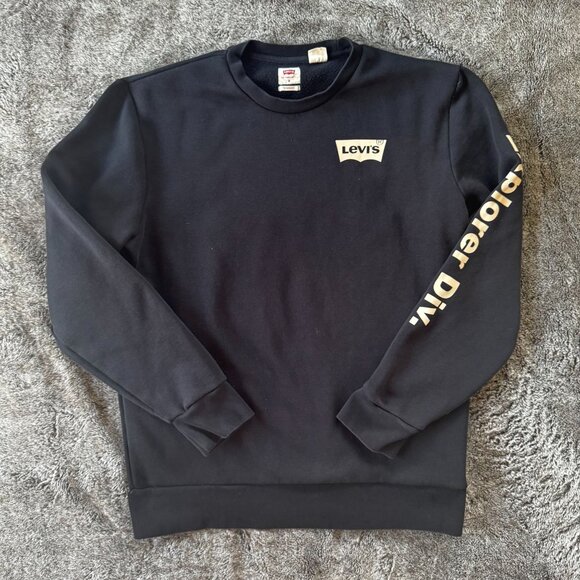 Levi's Unisex Standard Fit Crew Neck Sweatshirt Sz M - Picture 1 of 8